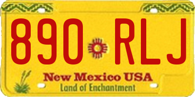 NM license plate 890RLJ
