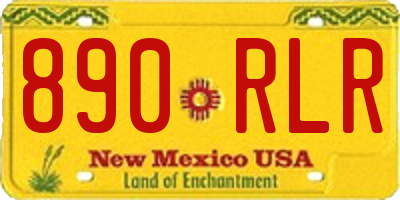 NM license plate 890RLR