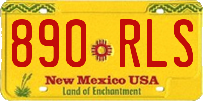 NM license plate 890RLS