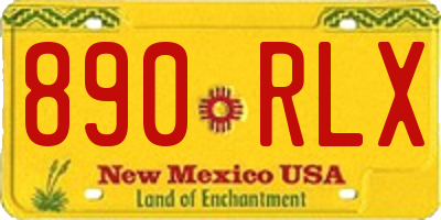 NM license plate 890RLX