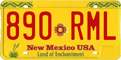 NM license plate 890RML