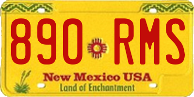 NM license plate 890RMS
