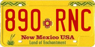 NM license plate 890RNC