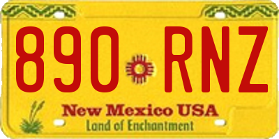 NM license plate 890RNZ