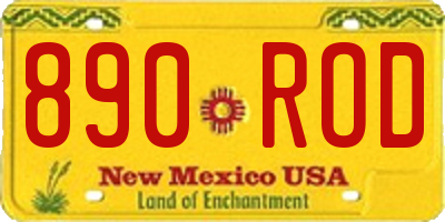 NM license plate 890ROD