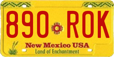 NM license plate 890ROK