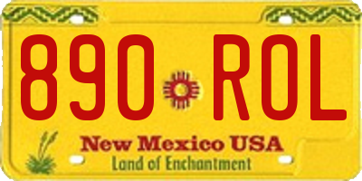 NM license plate 890ROL