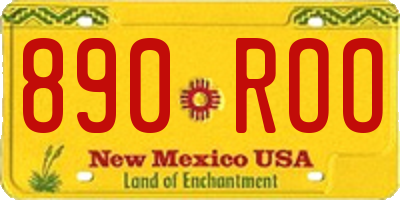 NM license plate 890ROO