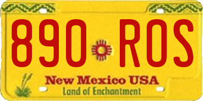 NM license plate 890ROS