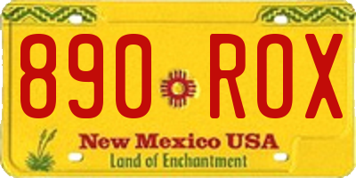 NM license plate 890ROX