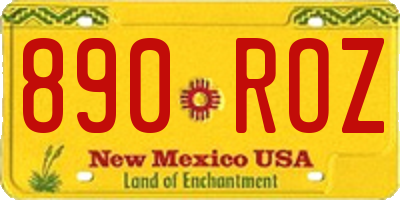NM license plate 890ROZ