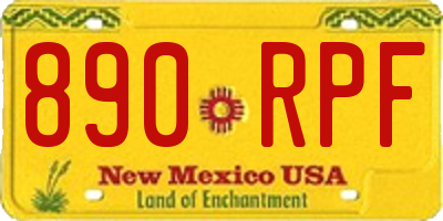 NM license plate 890RPF