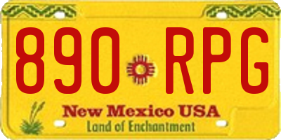 NM license plate 890RPG