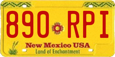 NM license plate 890RPI