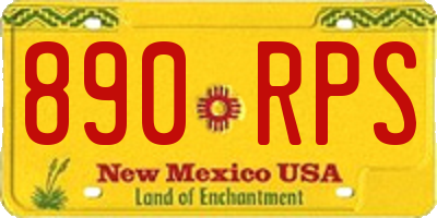 NM license plate 890RPS