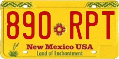 NM license plate 890RPT