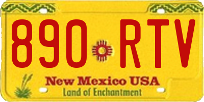 NM license plate 890RTV