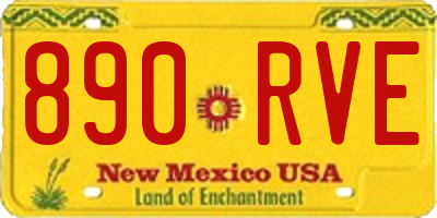 NM license plate 890RVE