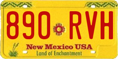 NM license plate 890RVH