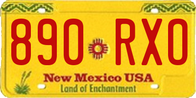 NM license plate 890RXO