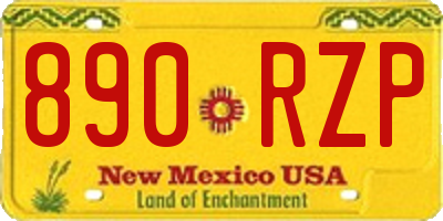NM license plate 890RZP