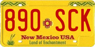 NM license plate 890SCK