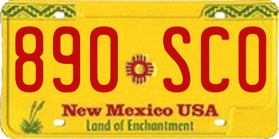 NM license plate 890SCO