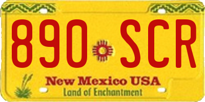 NM license plate 890SCR