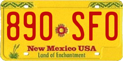 NM license plate 890SFO