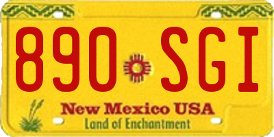 NM license plate 890SGI