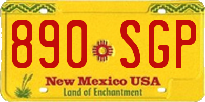 NM license plate 890SGP
