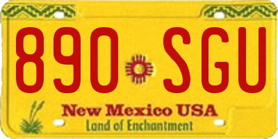 NM license plate 890SGU