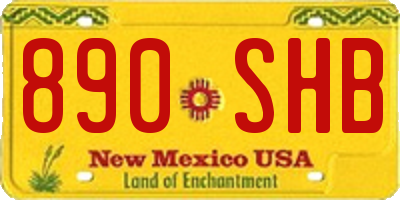 NM license plate 890SHB
