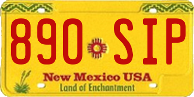 NM license plate 890SIP
