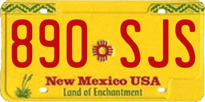 NM license plate 890SJS