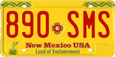 NM license plate 890SMS