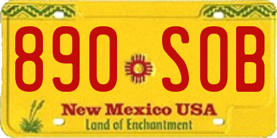 NM license plate 890SOB