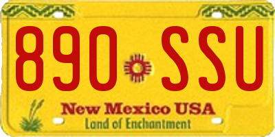 NM license plate 890SSU