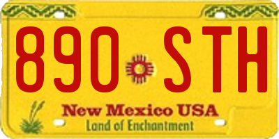 NM license plate 890STH