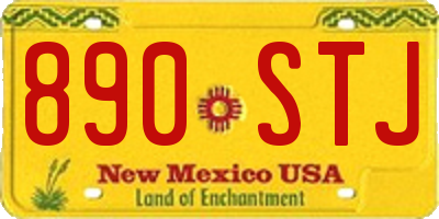 NM license plate 890STJ