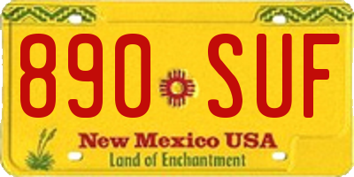 NM license plate 890SUF
