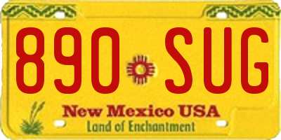 NM license plate 890SUG