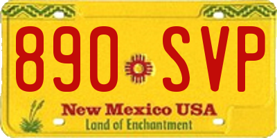 NM license plate 890SVP