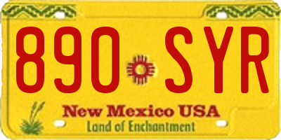 NM license plate 890SYR