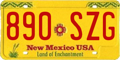NM license plate 890SZG