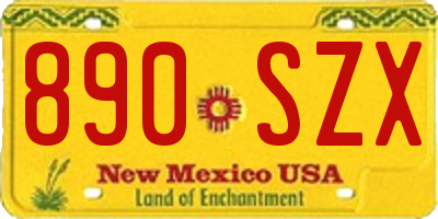 NM license plate 890SZX