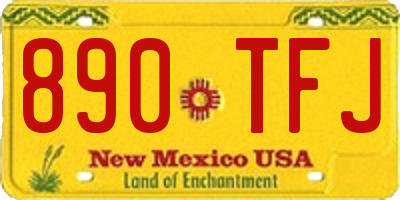 NM license plate 890TFJ