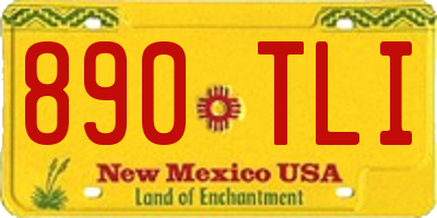 NM license plate 890TLI