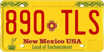 NM license plate 890TLS