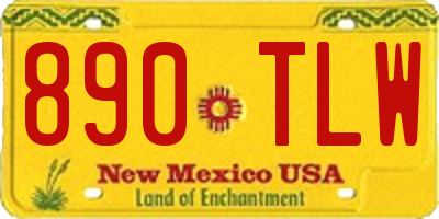 NM license plate 890TLW